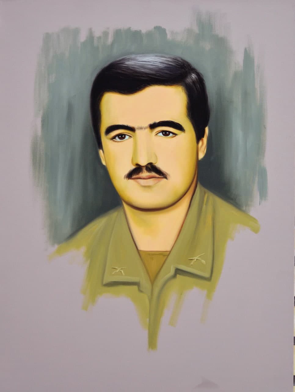 نقاشی چهره شهید محسن قاسمی